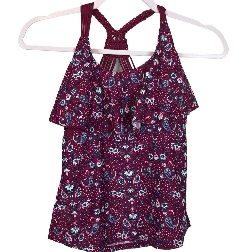 Arizona Jean Co NWT Multi Color Print Swimwear‎ Top Size Meduim